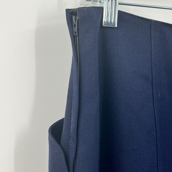 NWT VTG Mr Jaxx Virgin Wool Blue Skirt Canada Academia Secretary Preppy Nautical - Picture 5 of 11
